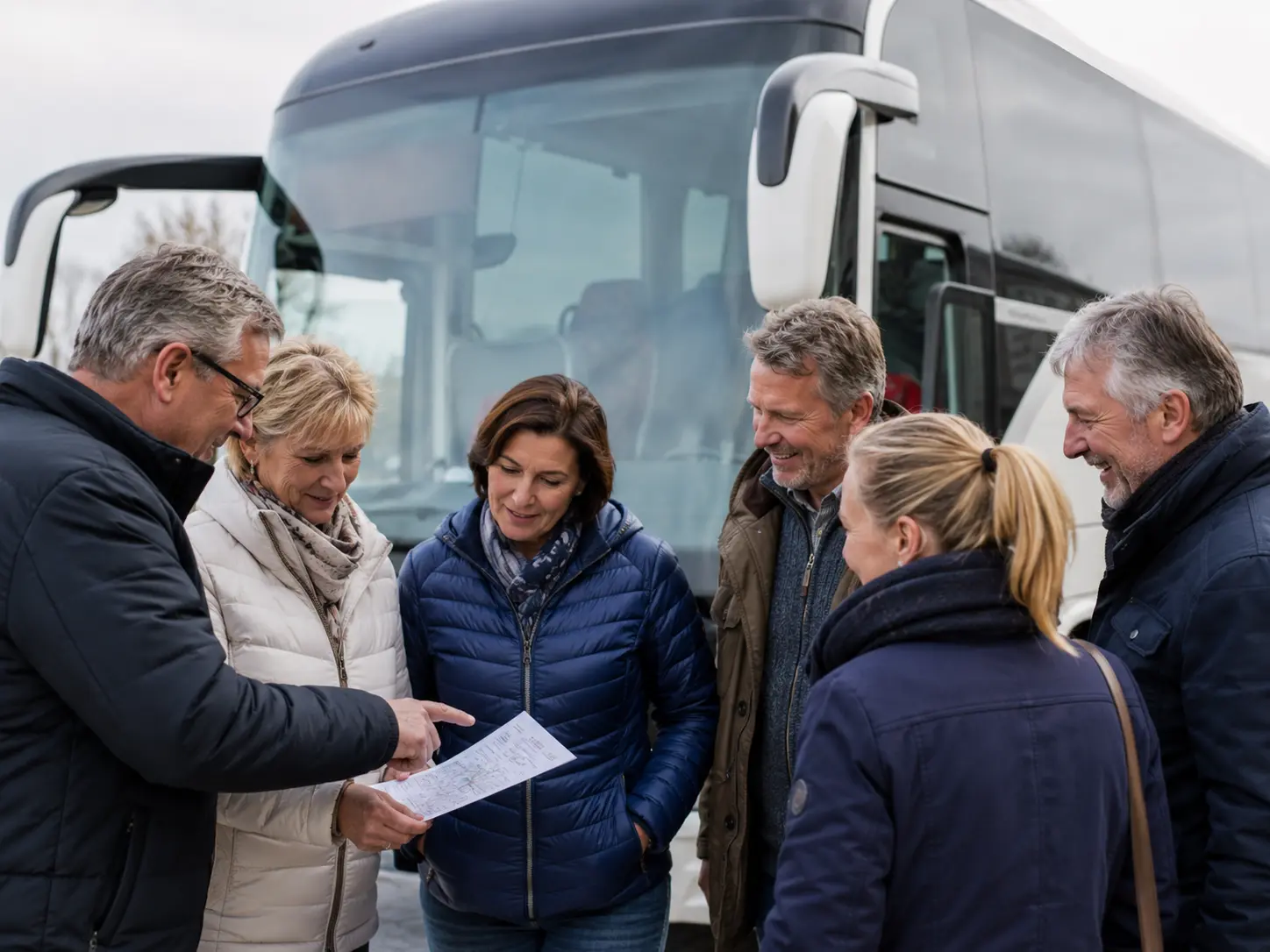 Bus companies with crime game, puzzling guests in teams