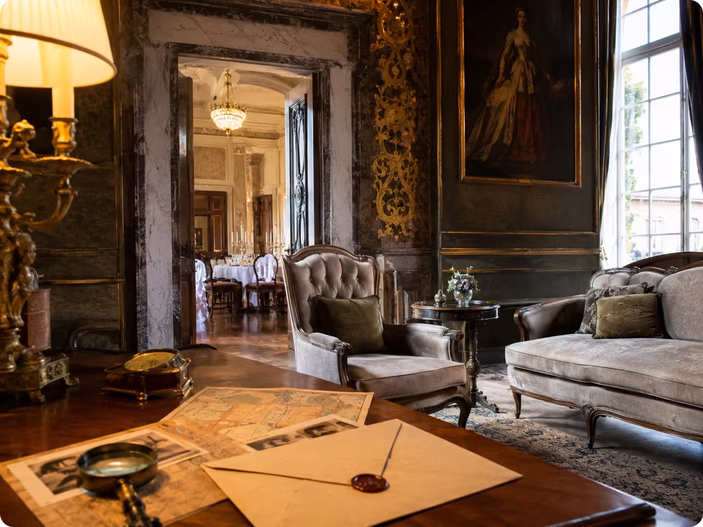 Rahmenprogramm für historische Hotels und Locations wie Krimi-Führungen